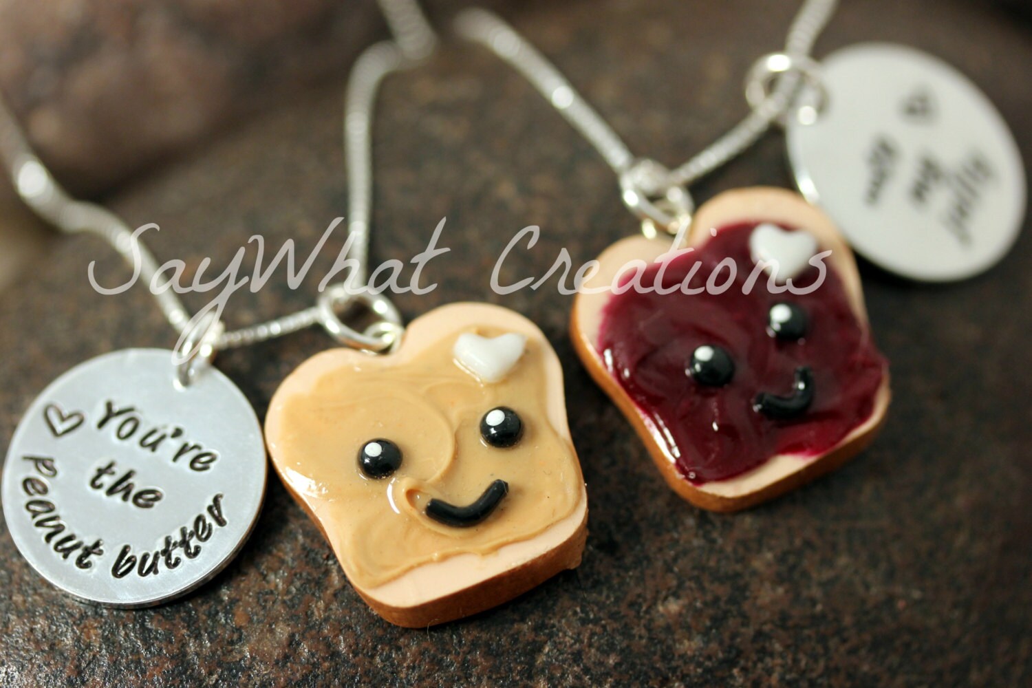 Peanut Butter Jelly Best Friends Necklaces Set Of Two You Re The