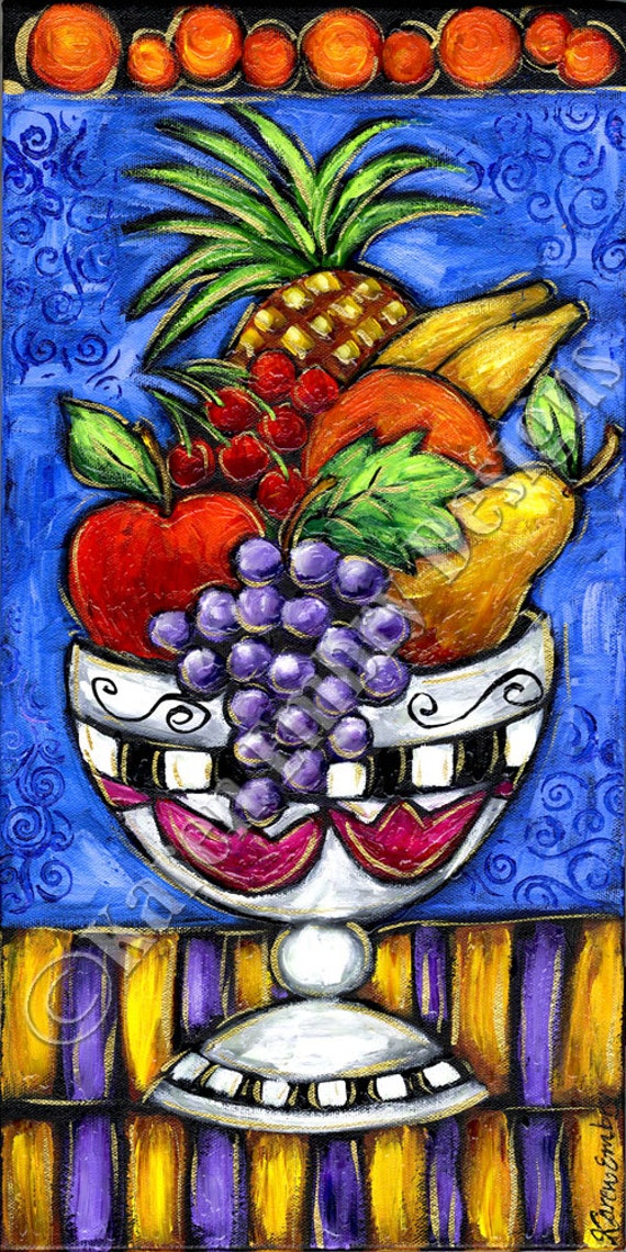 Items similar to Fruit Painting on Canvas, Original