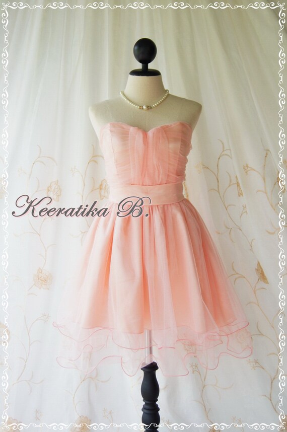 Fantastic Cocktail Night Pink Blush Tutu Cocktail Dress Bow