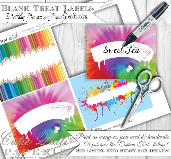 Painting Party Candy Buffet Signs by Cutie Putti Paperie Il_570xn