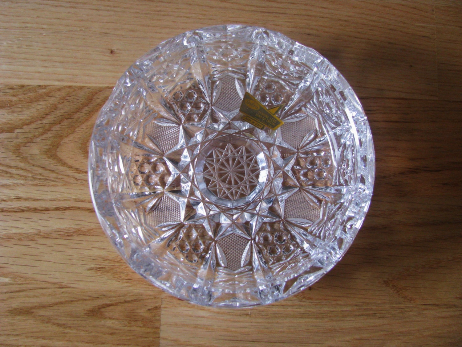 DeKra Geniune Lead Crystal Cut Glass Ashtray