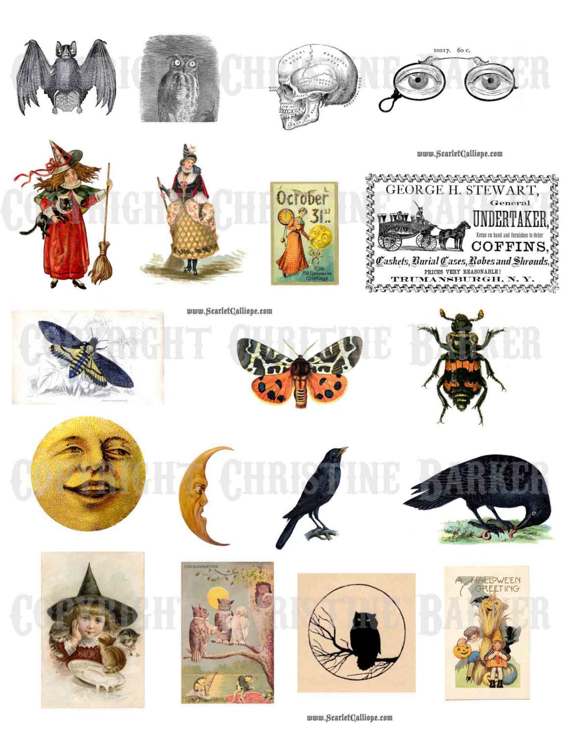 halloween clip art sheet - photo #12