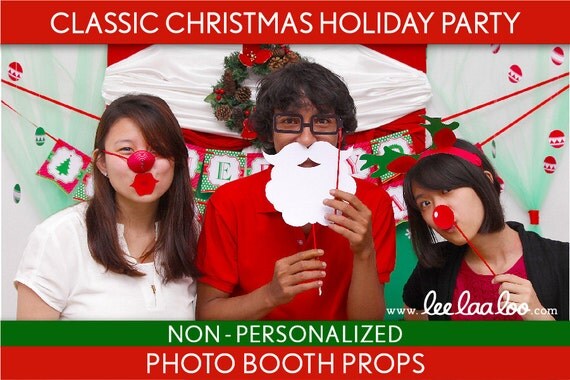 Classic Christmas Holiday Party - Photo Booth & Bonus: Party Sign NonPersonalized Printable // Classic Christmas - H2Nn Il_570xn