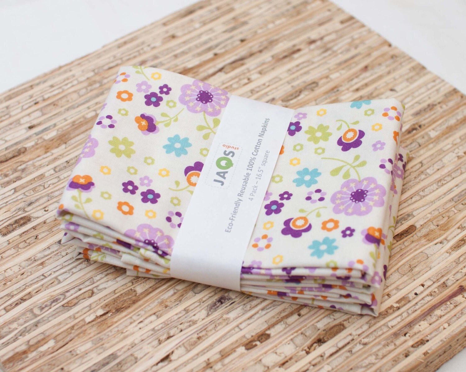 SALE Large Cloth Napkins Set of 4 N1379 Purple