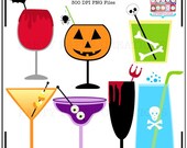 Halloween Clipart Halloween Cocktails - Halloween Digital Graphic Art - Halloween Party Printable - Halloween Clip Art - INSTANT DOWNLOAD Il_170x135