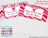 Minnie Mouse Valentine Party Favor Bag Topper and Kisses - Chevron - Leopard Print - Zebra Print Il_170x135