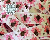 Happy Harvest pink Glitter turkeys on 7/8" grosgrain ribbon THANKSGIVING Fall Autumn Glitter TURKEYS Il_170x135
