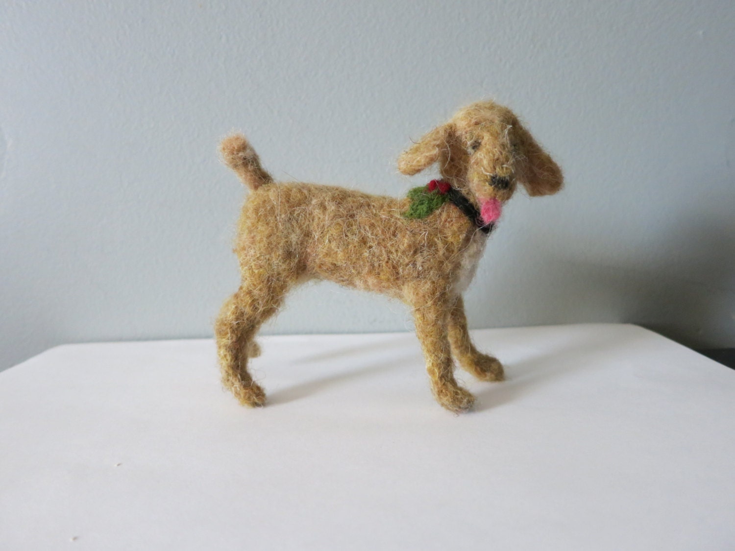 Golden Poodle needle felted