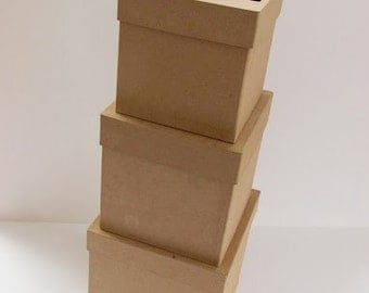 DIY Wedding Card Box Unfinished 3 tier card Box by LCDDeStash