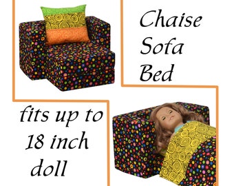 American Girl Sofa Bed PDF pattern and tutorial Fits up to 18 inch size doll