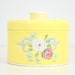 Vintage Genuine Ransburg Yellow Floral Hand Painted Tin Canister