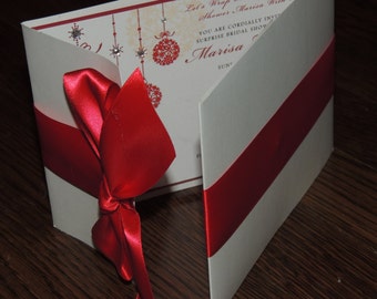 Christmas wedding invitations etsy