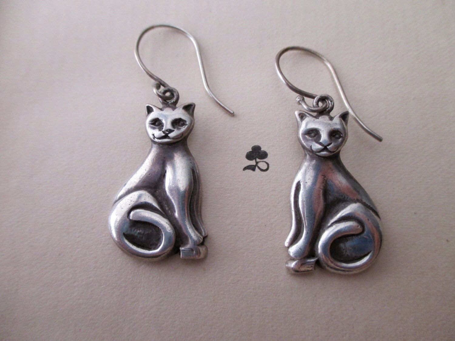 Sterling silver cat earrings uk