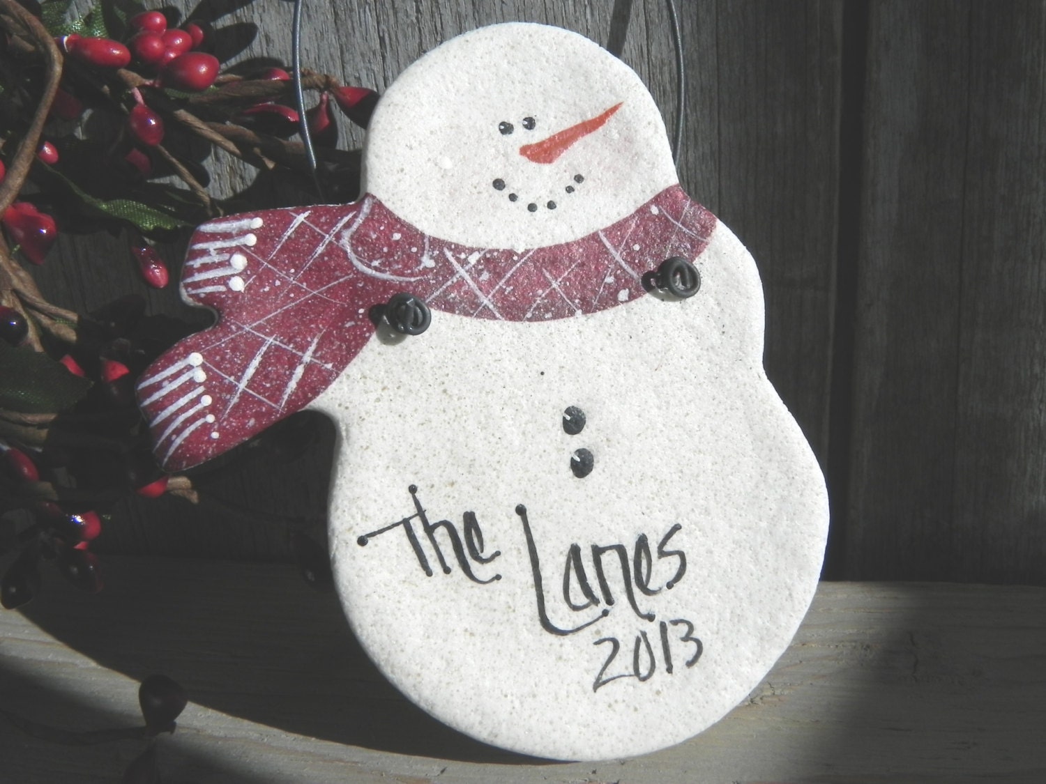 personalized snowman salt dough christmas ornament neighbor personalized snowman salt dough christmas ornament neighbor