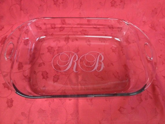 Personalized casserole dish Etched dish with by WaterfallDesigns