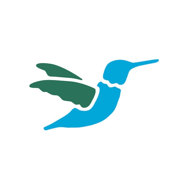 humming bird stencil for painting kids or baby room mural