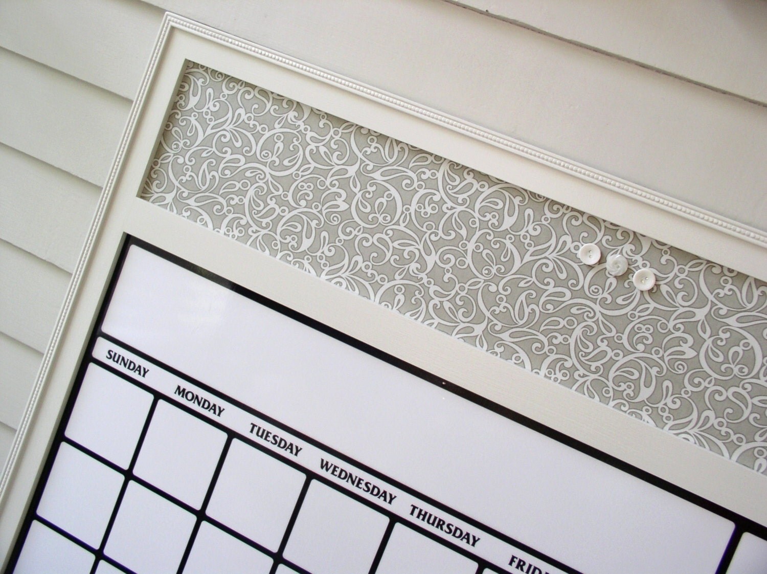Dry Erase Calendar Organizer Board Family Message
