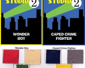 WS2 Caped Crime Fighter and Wonder Boy Pattern and Swatch set.Limited Edition  Collectible, DIY costume patterns.