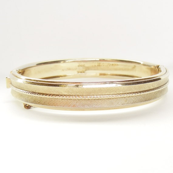 Vintage Whiting and Davis Hinged Bangle by RescuedTreasure on Etsy