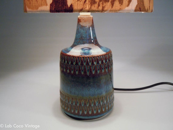 Blaue Keramik Lampe Base Von Maria Philippi Søholm