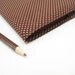 2014 weekly planner, A5 diary week to view, dark brown white polka dot notebook with fabric cover