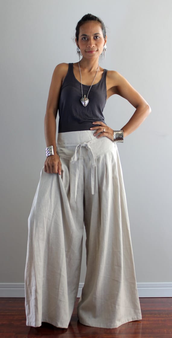 Wide Leg Pants Cotton Linen Casual Wear : Soul of the by Nuichan