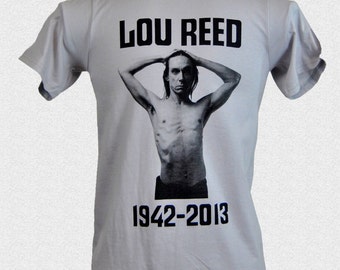 RIP Lou Reed Shirt // silver shirt