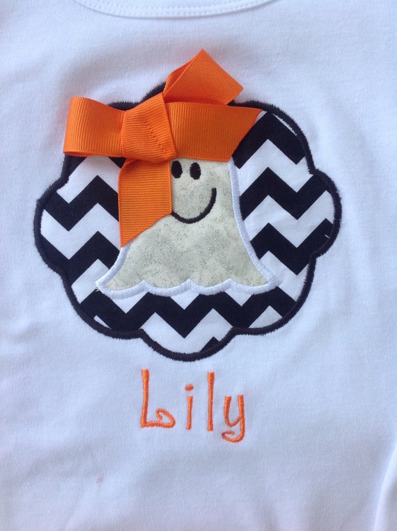 Items similar to Girl Halloween Shirt Infant or Toddler Personalized Boutique Ghost