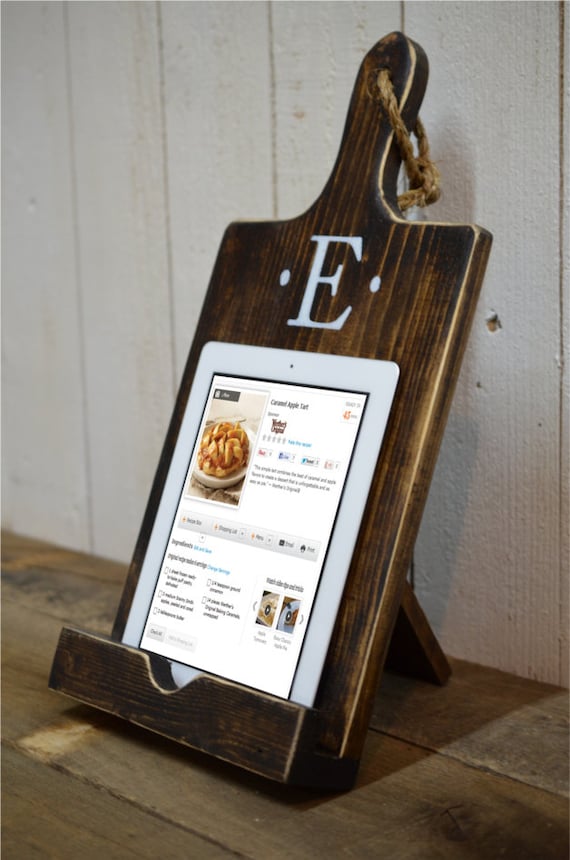 Holiday Sale Wood iPad Stand Cutting Board Style Cookbook Holder