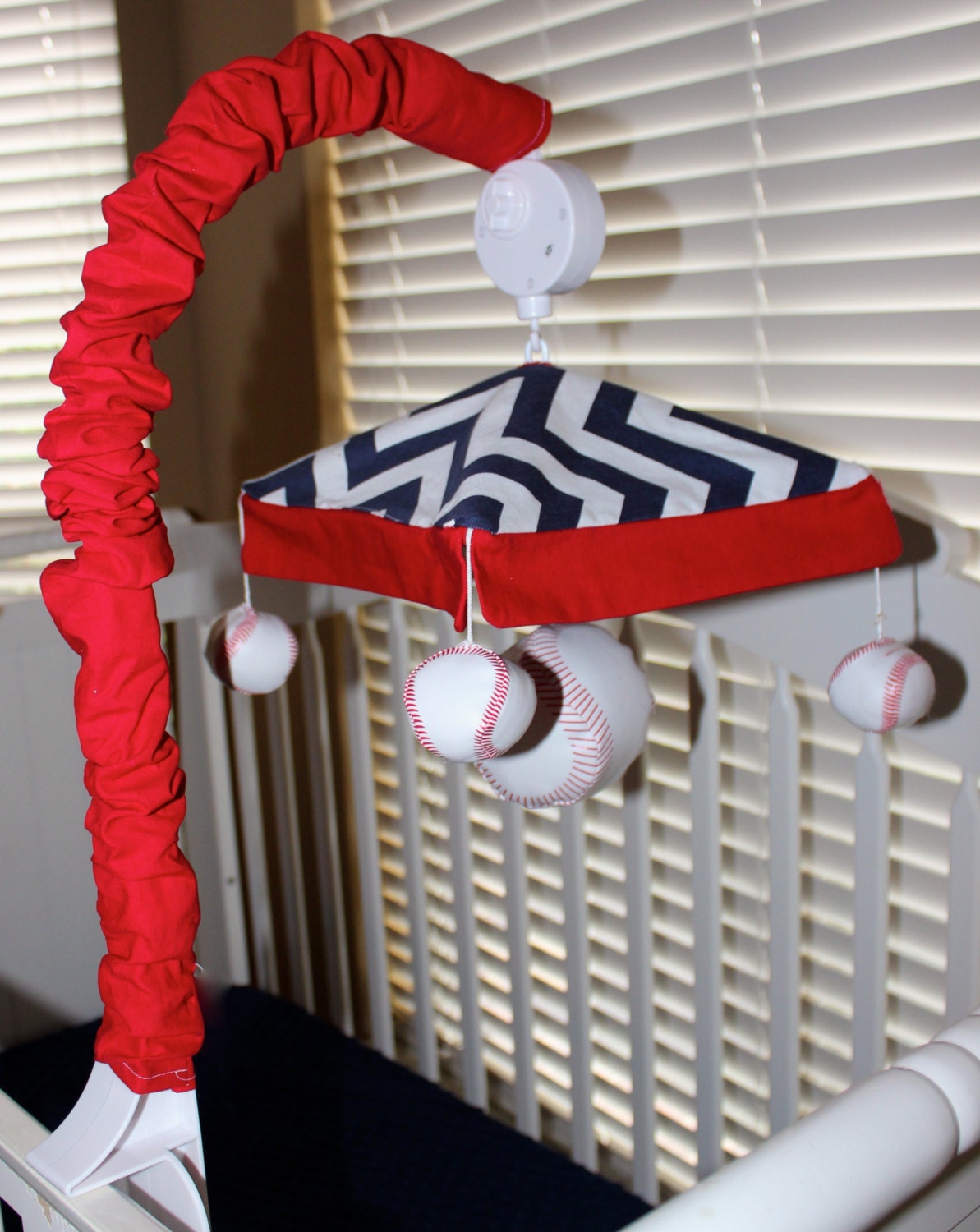 Musical crib mobiles custom made baseball or to by BabiesNBaubles