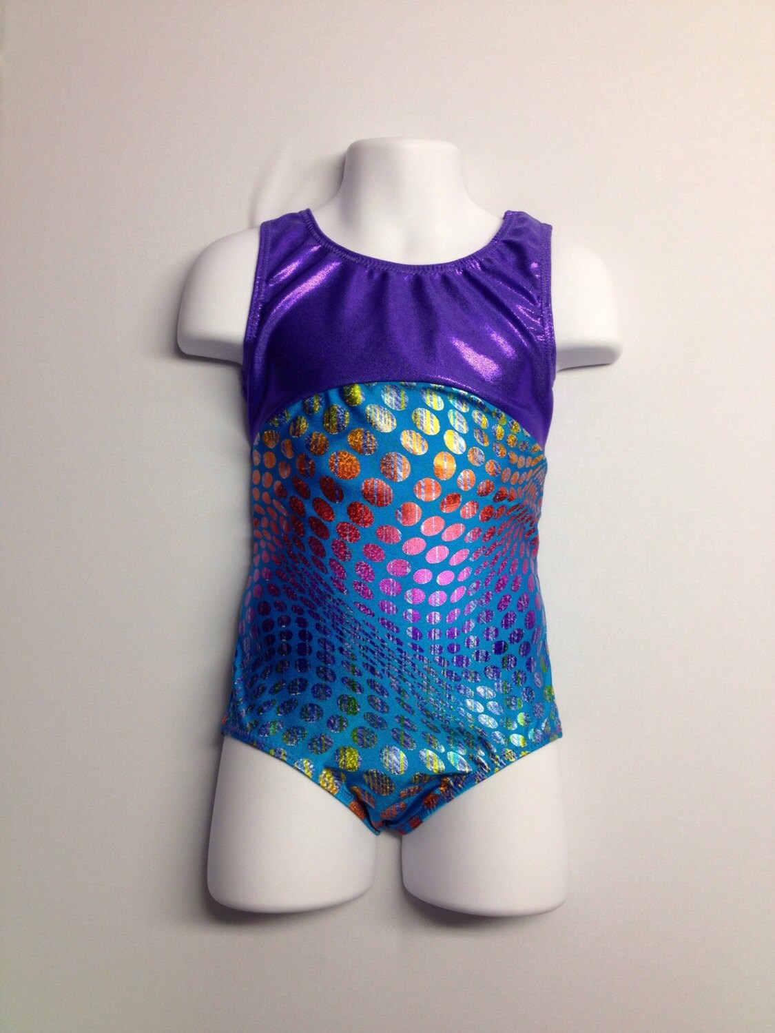 Gymnastics Leotard mystique spandex top colorful hologram