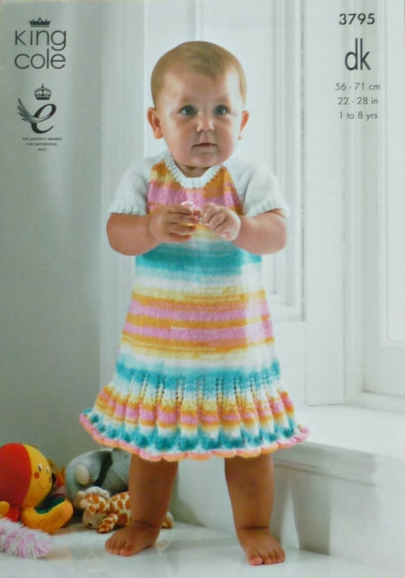 Baby Knitting Pattern K3795 Babies Short Sleeve Round Neck