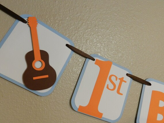 Guitar 1st Birthday Banner Acustic Guitar Il_570xn