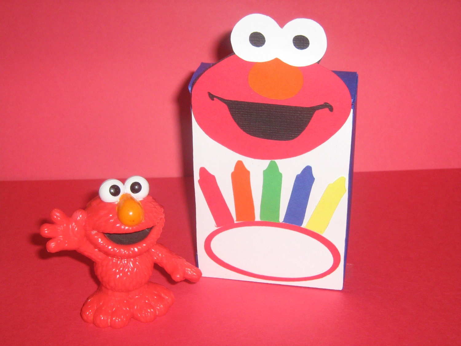 Elmo crayon box favor box Sesame street birthday Elmo