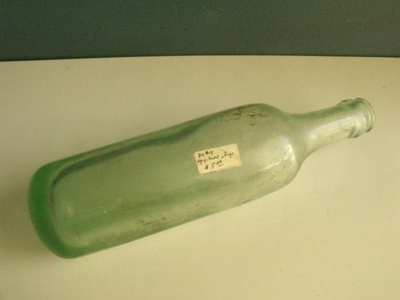 Round Bottom Bottle c1890 Soda England Applied Crown by KTsAttic