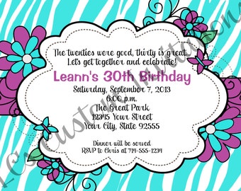 Another Year of Fabulous Birthday Invitation-YOU PRINT