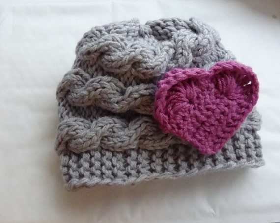 Baby Hat, Baby Girl Hat Newborn Hat Photo Prop, Baby Knit Hat Girl Knit Hat, Infant Hat Toddler  Girl Hat, Baby heart hat,