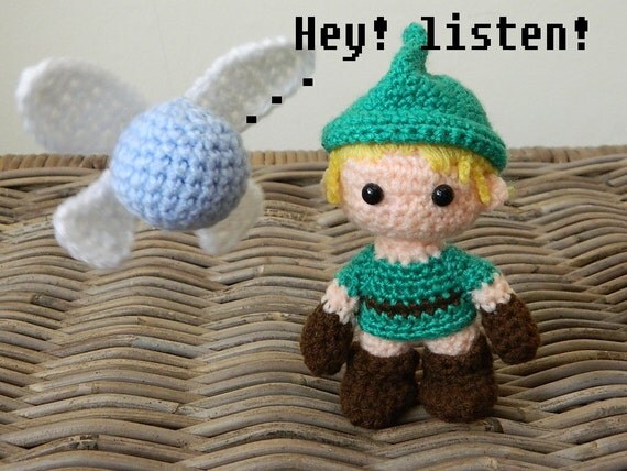Link from Zelda inspired plush toy crochet by LottiesCreations
