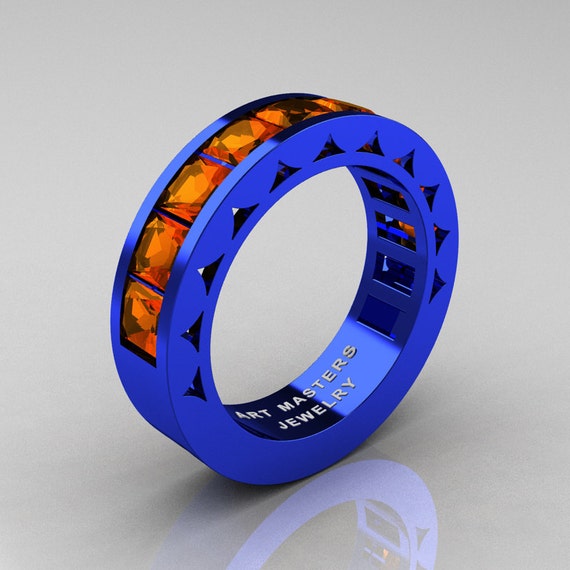 ... Princess Orange Sapphire Channel Cluster Sun Wedding Ring R274-14BLOS ... Princess Orange Sapphire Channel Cluster Sun Wedding Ring R274-14BLOS