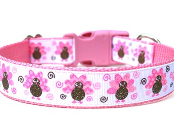 Thanksgiving Dog Collar 1" Fall Dog Collar