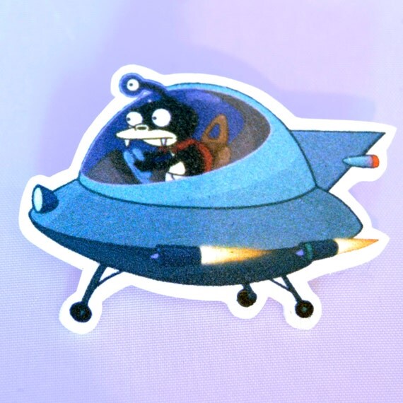 Futurama Nibbler Magic Plastic Brooch by Nevatus on Etsy