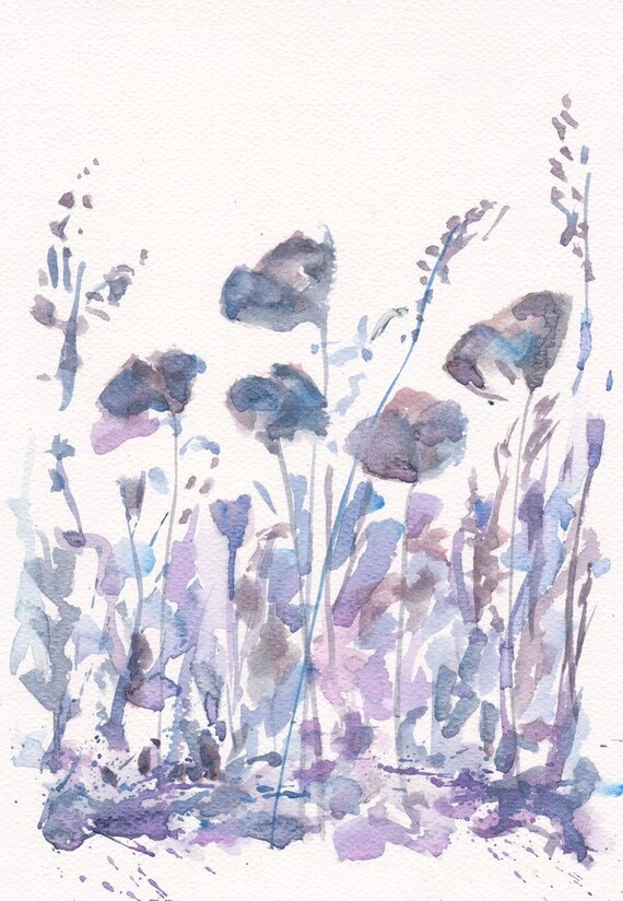 Items similar to Art Painting - Original watercolor flower 8x11 floral ...