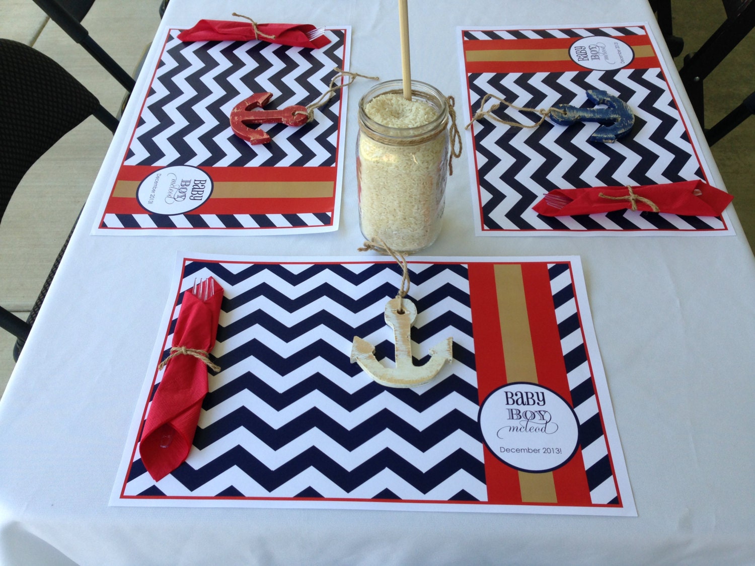 50 Customized Paper Placemats for Baby Shower