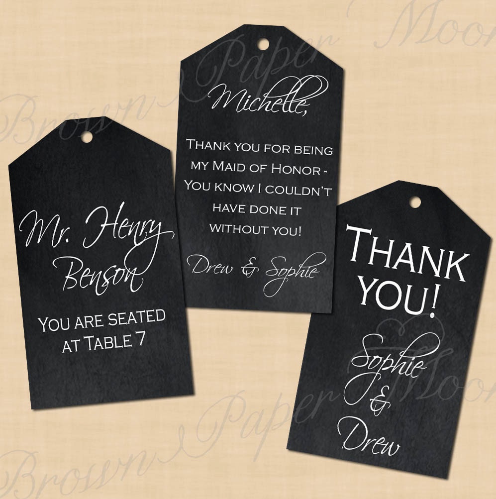 Chalkboard Hang Tags 2.25x3 Portrait TextEditable