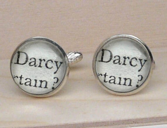 Mr Darcy Cufflinks Pride And Prejudice Cufflinks by missbohemia