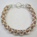 Chain Maille Bracelet Silver Plated with Anodized Aluminum in Copper