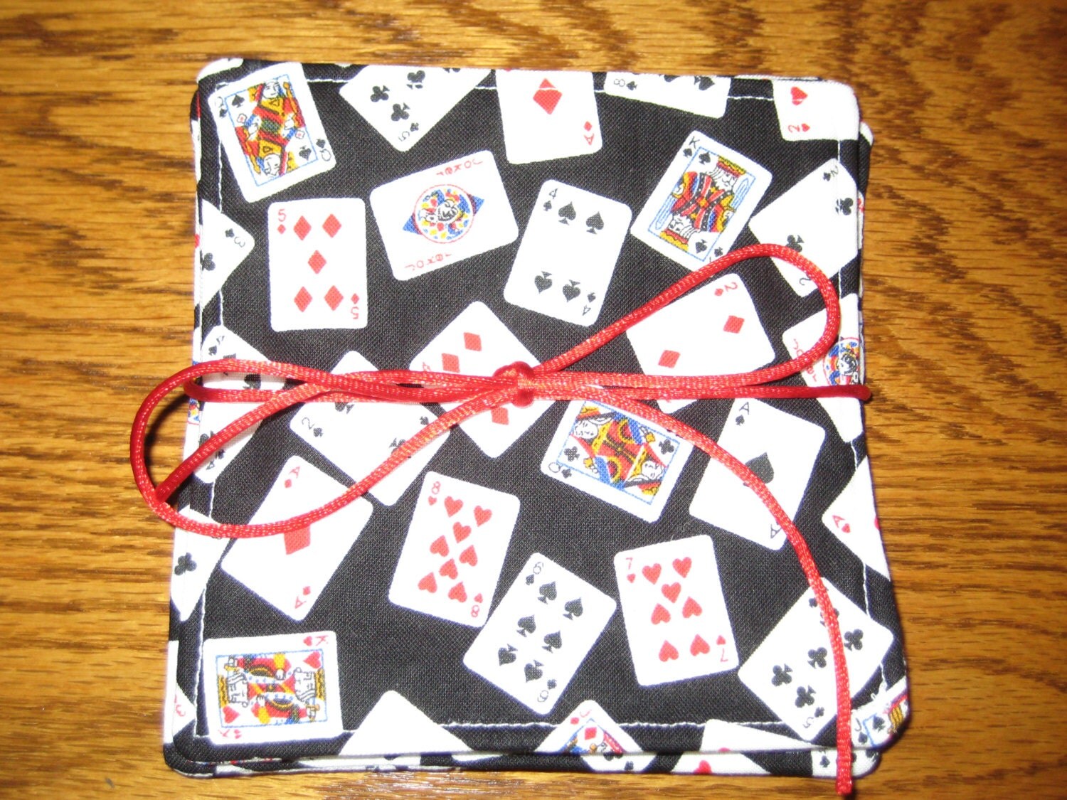 4 Fabric Coasters Playing Cards Fabric Coasters Mug Rug