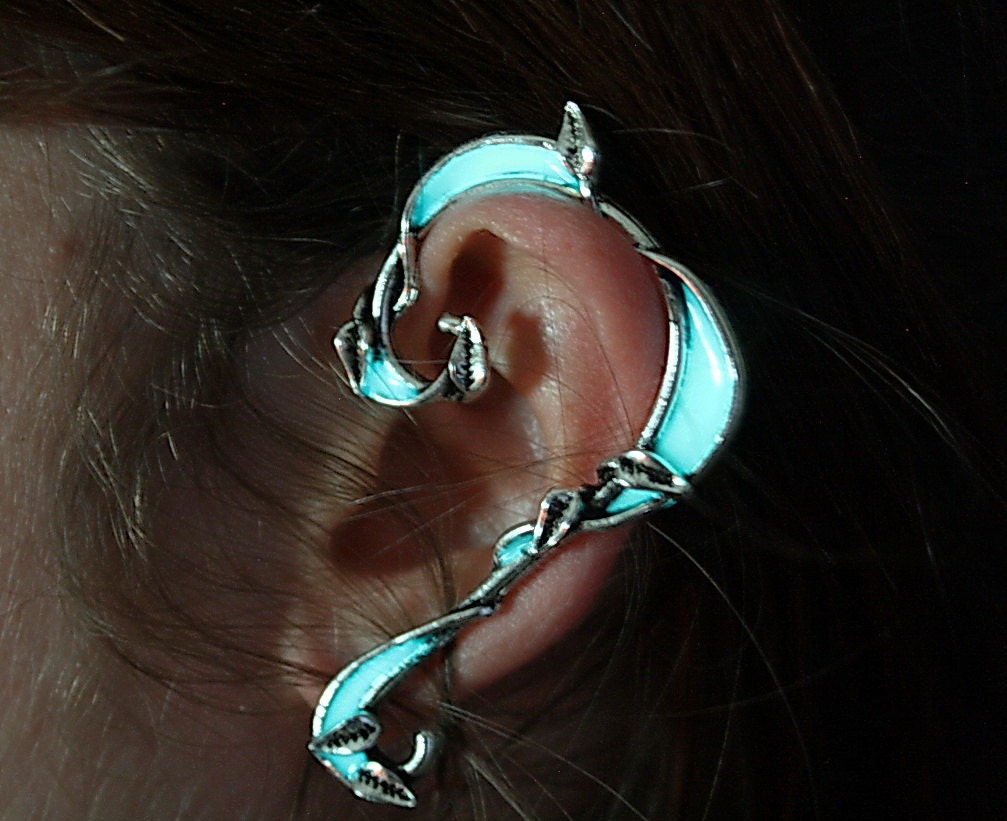 Ear Cuff Climbing Leaves GLOW in the DARK
