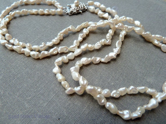 Genuine Seed Pearl Necklace Tasaki Pearls in original box