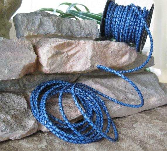 Braided Leather Bolo Cord Natural Western by jewelrycatsupplies